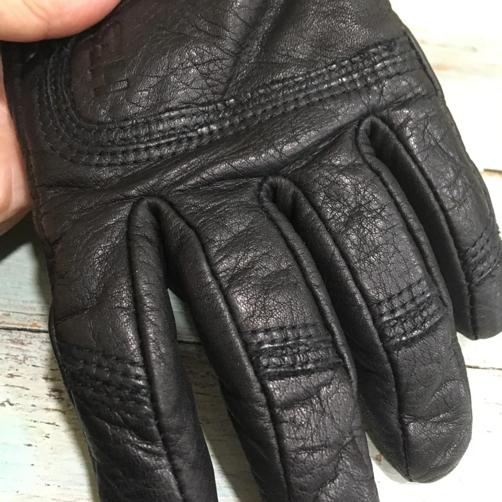 Hestra Black Cowhide Leather SZ 6 Ski Snowboarding Gloves